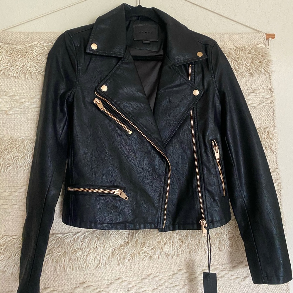 BLANKNYC faux leather moto jacket